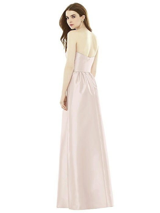 alfred sung shirred chiffon gown