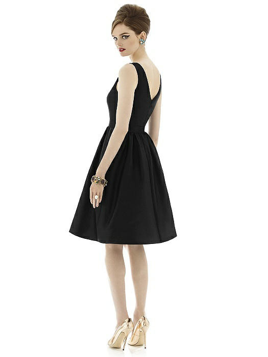 Quick Ship Alfred Sung Dress Style D640 - Black - Peau De Soie - In Stock  Dress