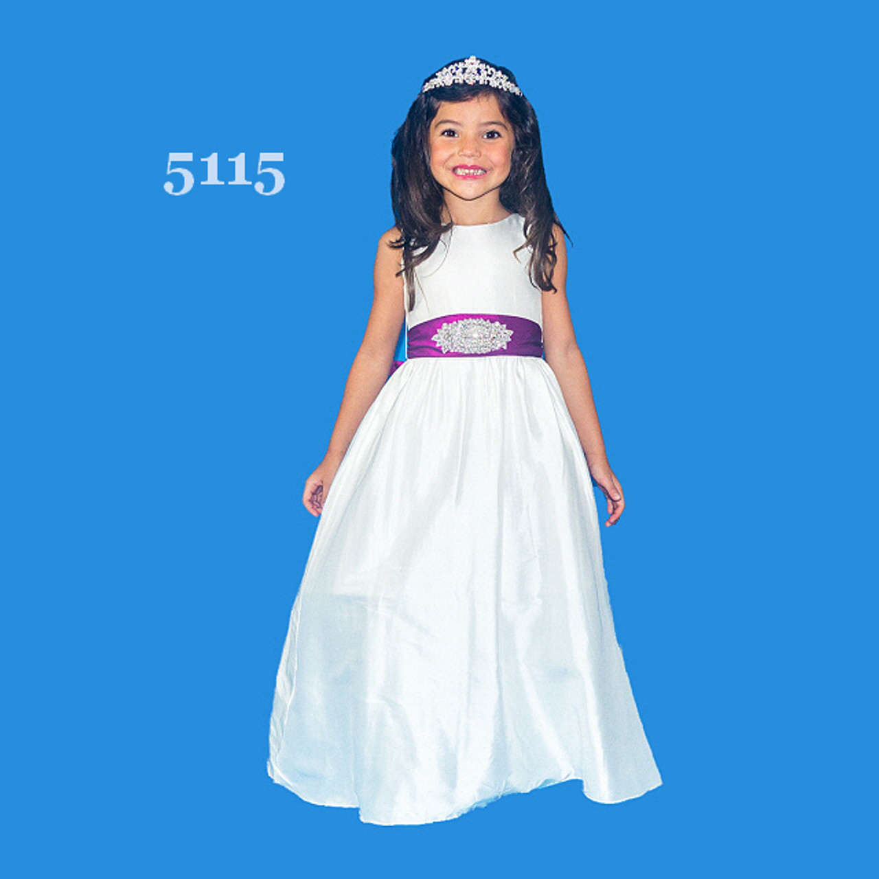 Rosebud Fashions Flower Girl Dresses Style 5115 -  Dupioni Silk
