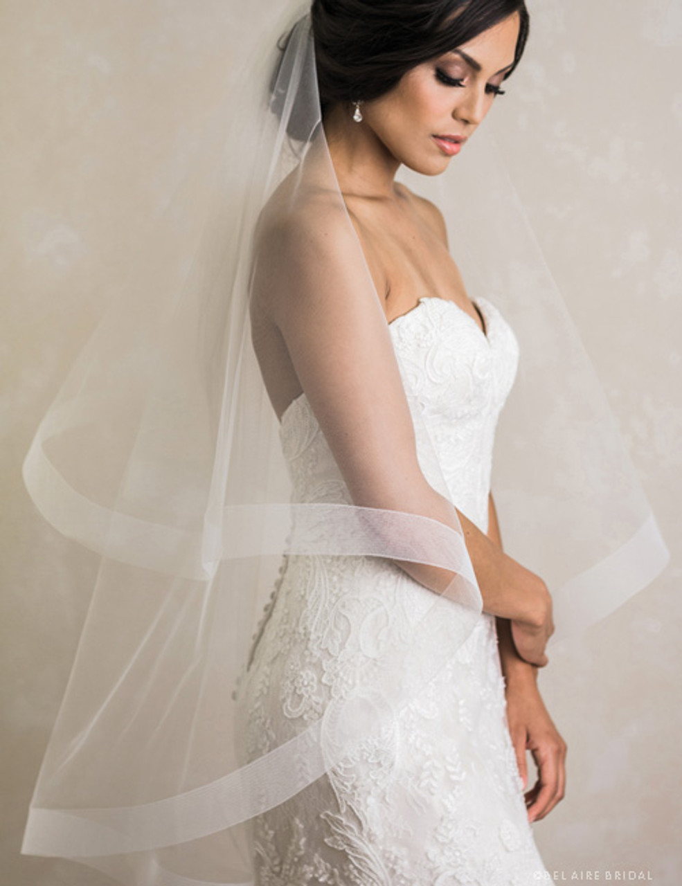 2 tier bridal veil