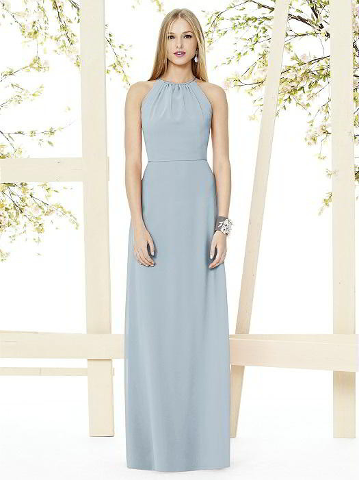 mist blue bridesmaid dresses