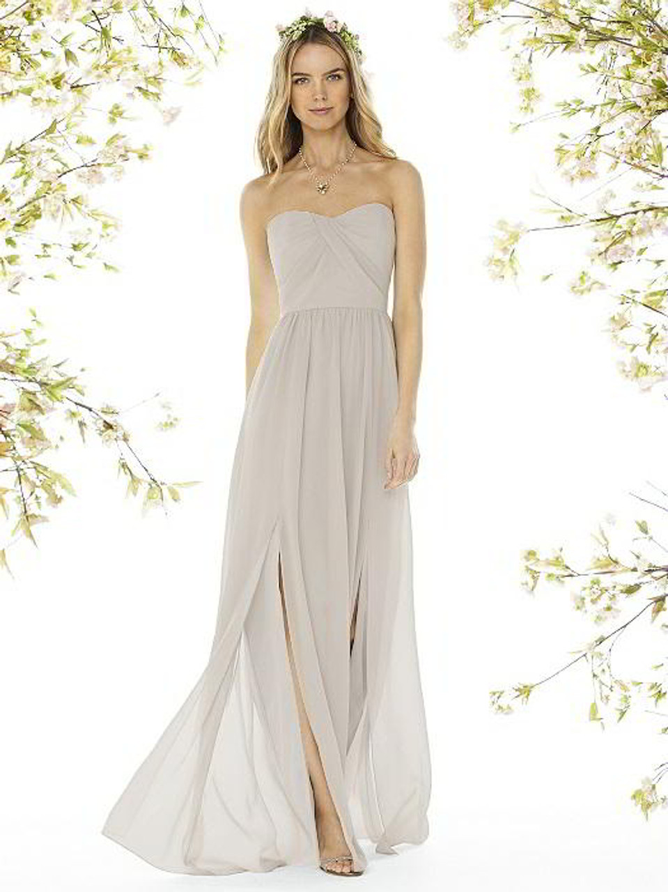 oyster bridesmaid dress