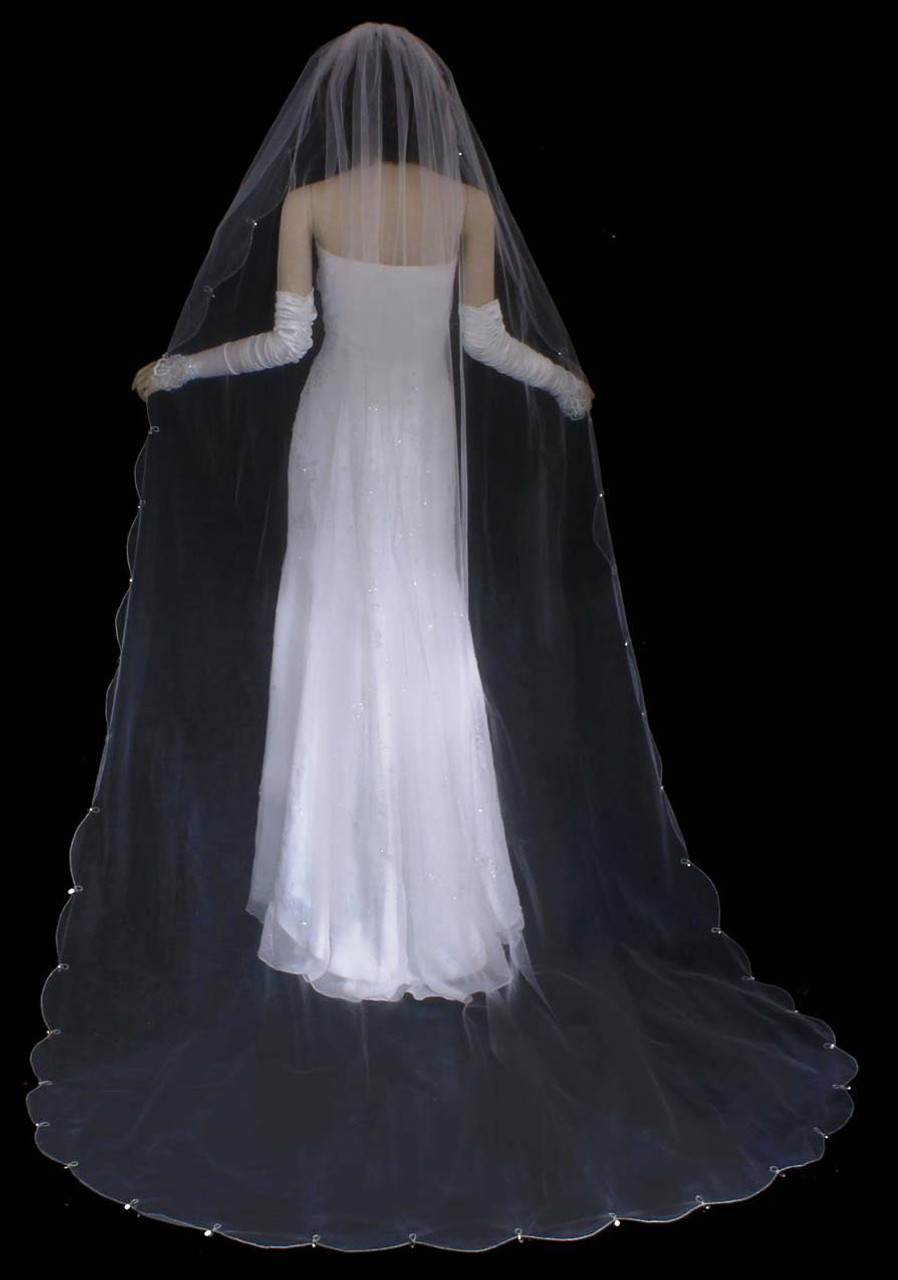 En Vogue Bridal Royal Cathedral Bridal Veil Style V2396RC- English Tulle -  144 Inches, Wedding Veils