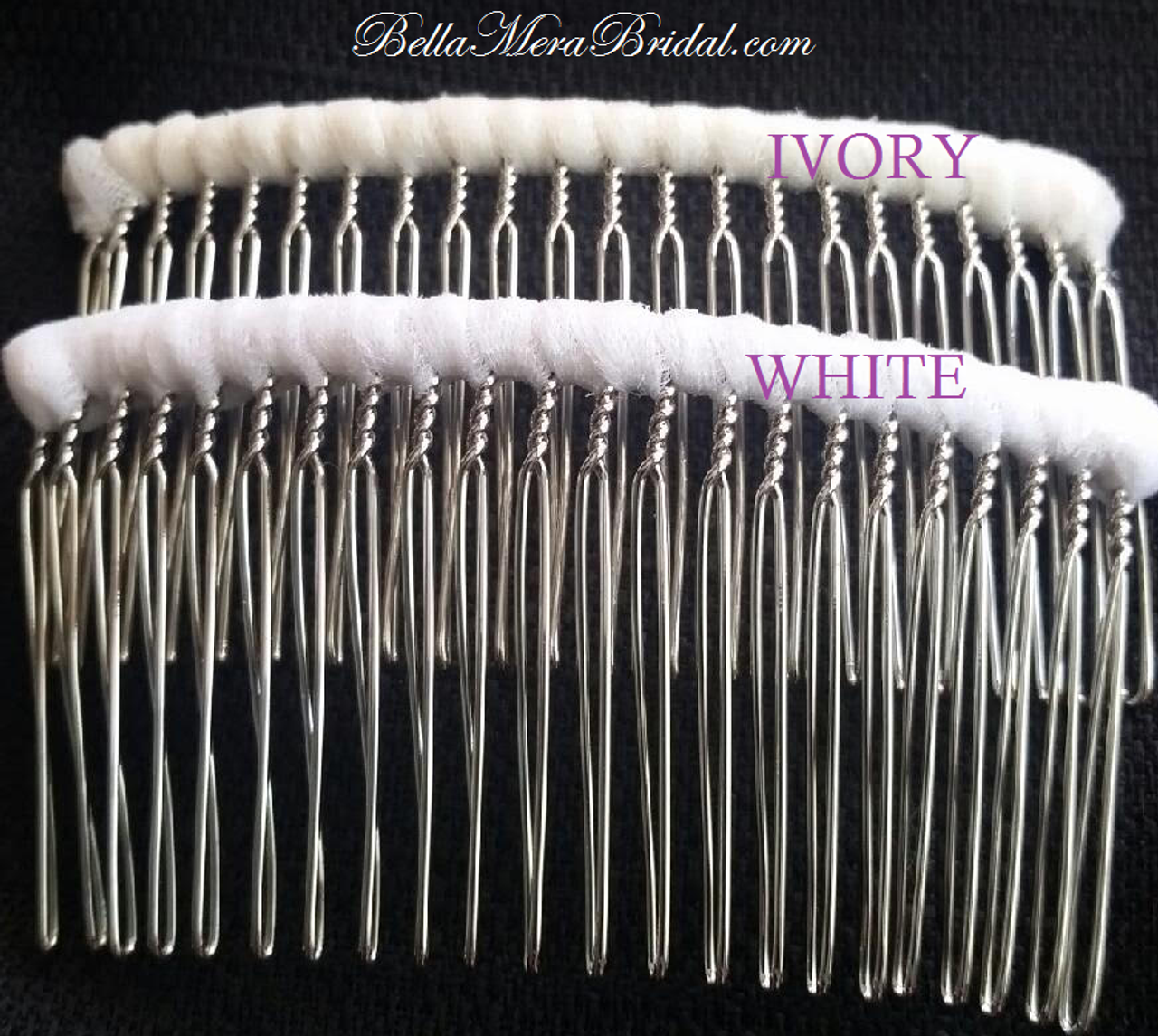 Ivory Tulle Wrapped Comb