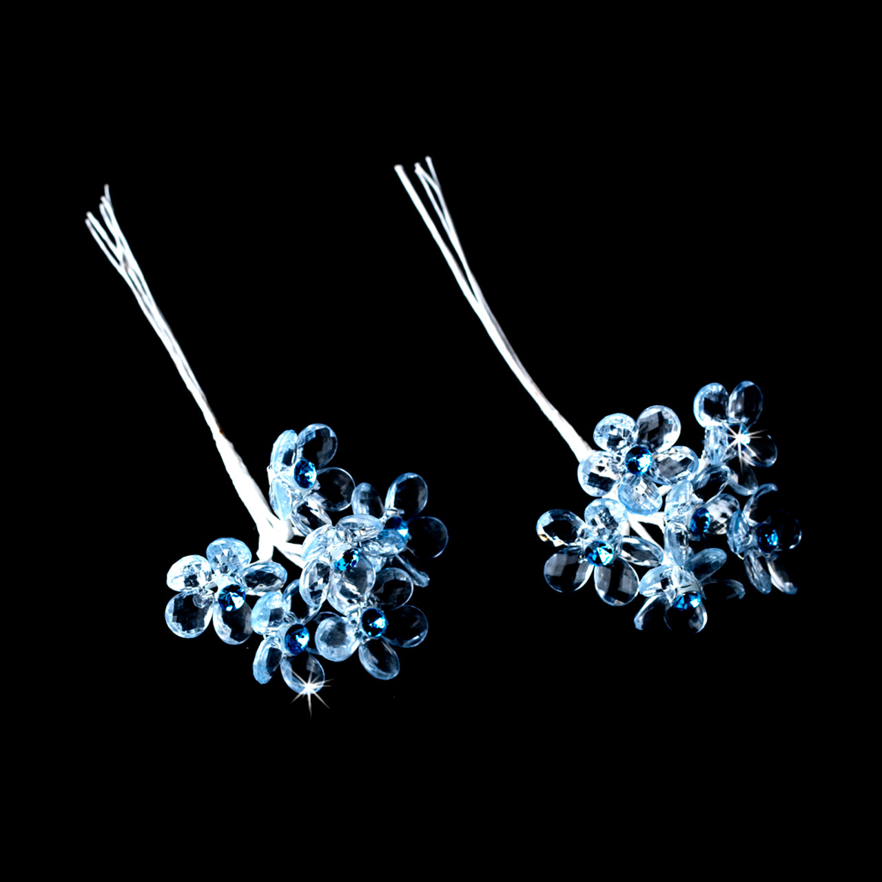 Light Blue Bouqet Flower Jewelry Accents Style BQ 284