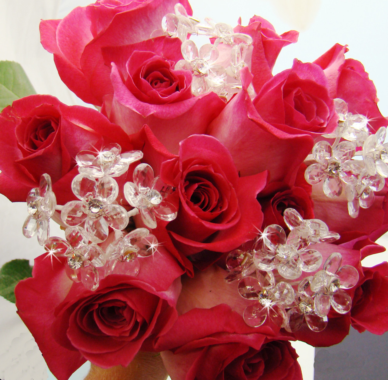 30 Pcs 13 Inch Heart Shape Metal Floral Picks Clip For Bouquet