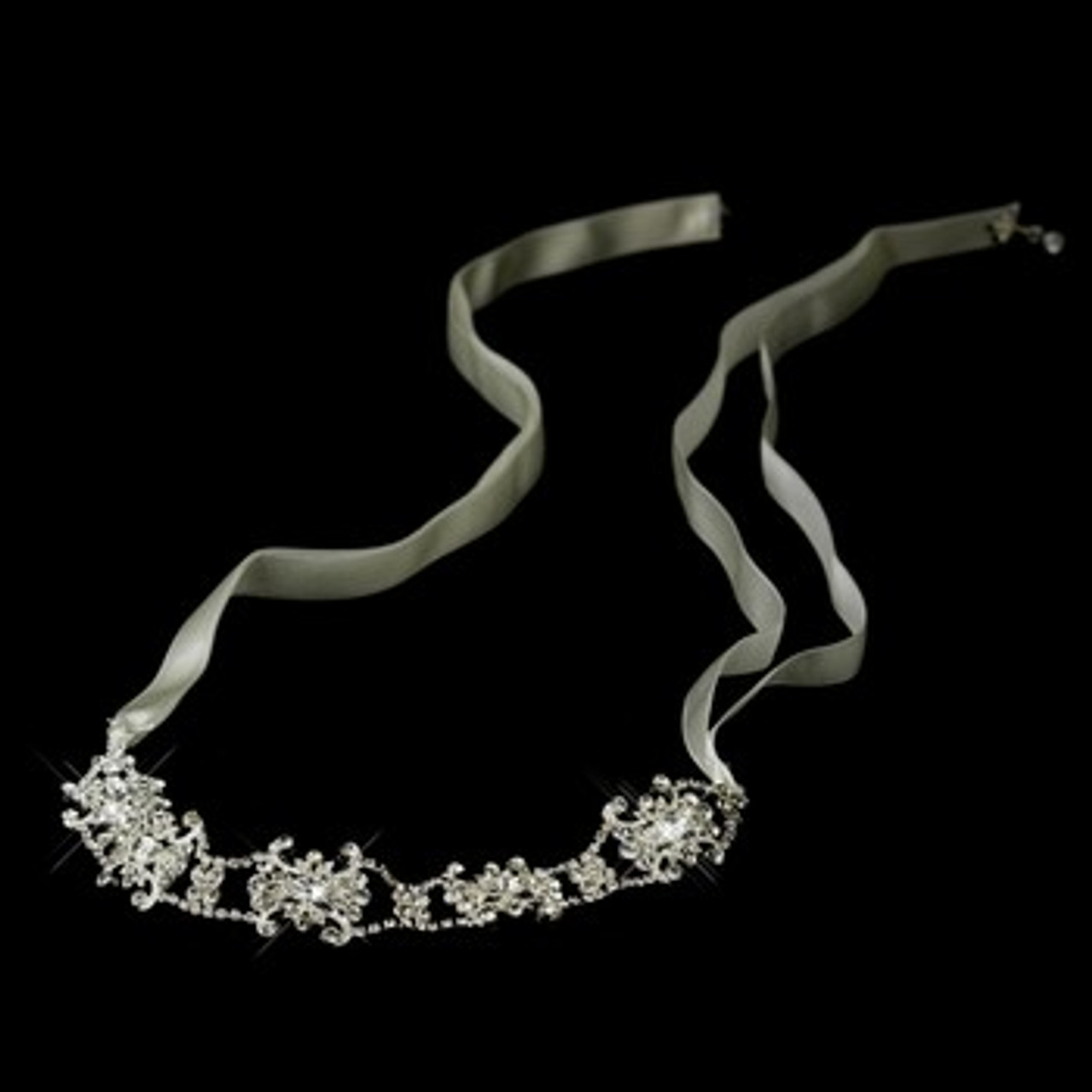 Ribbon Crystal Headband Bridal Headpiece HP-15760