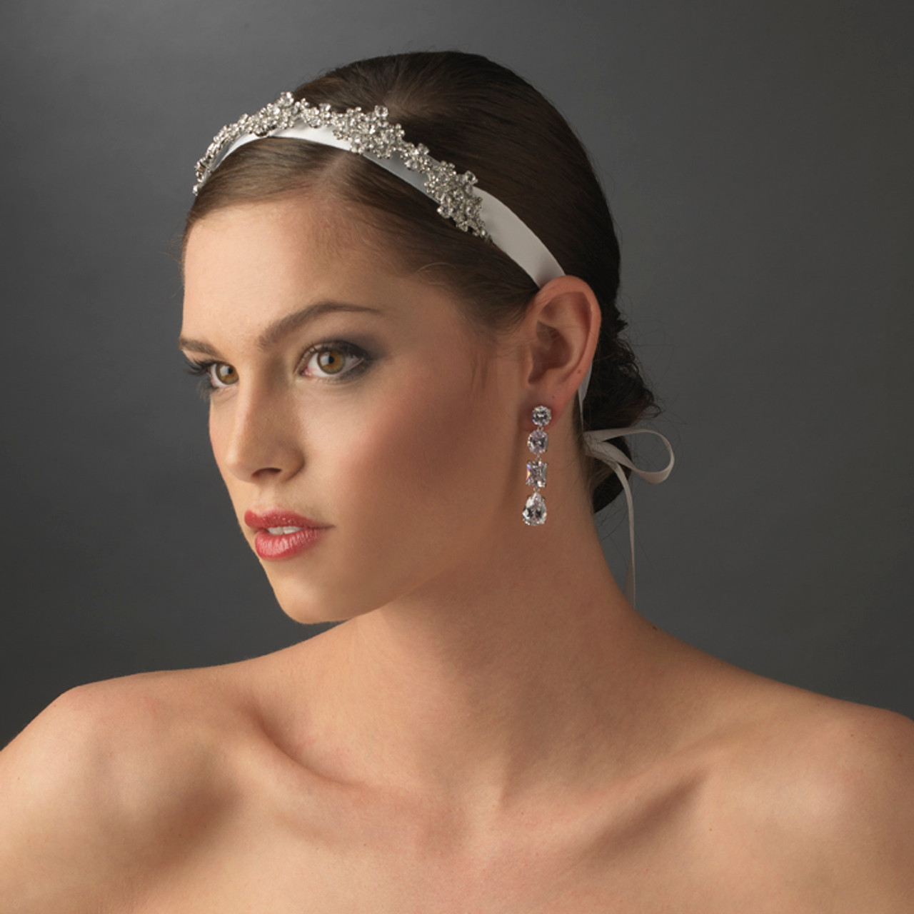 Ribbon Vintage Crystal Bridal Headpiece HP 8286