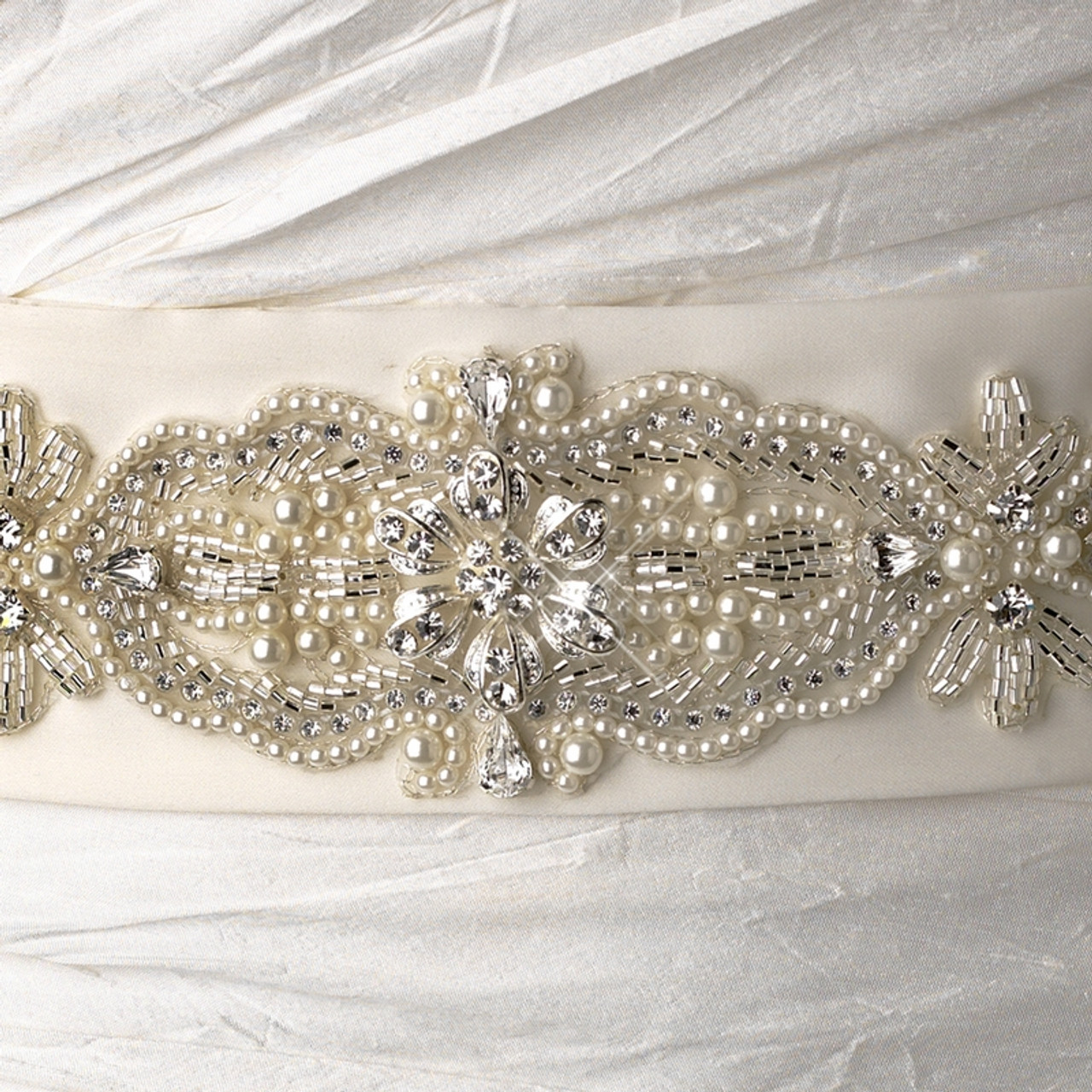 Pearl and crystal belt JULIET
