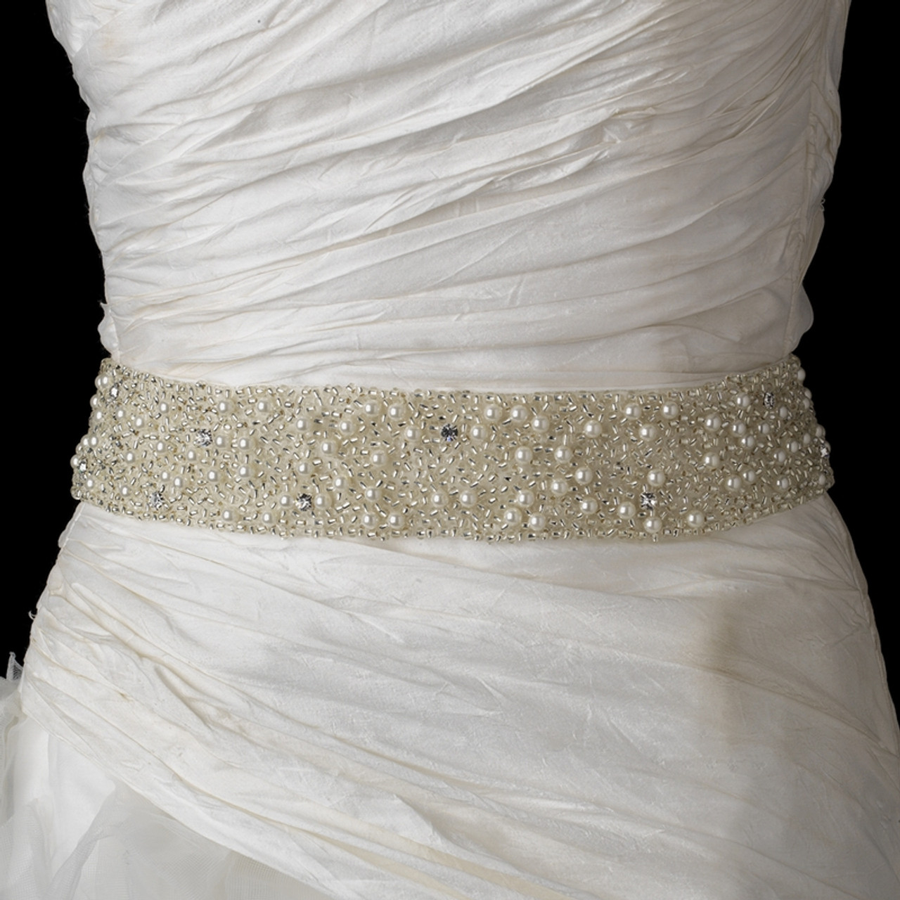 Pearl & Glass Bead Sash Belt 302