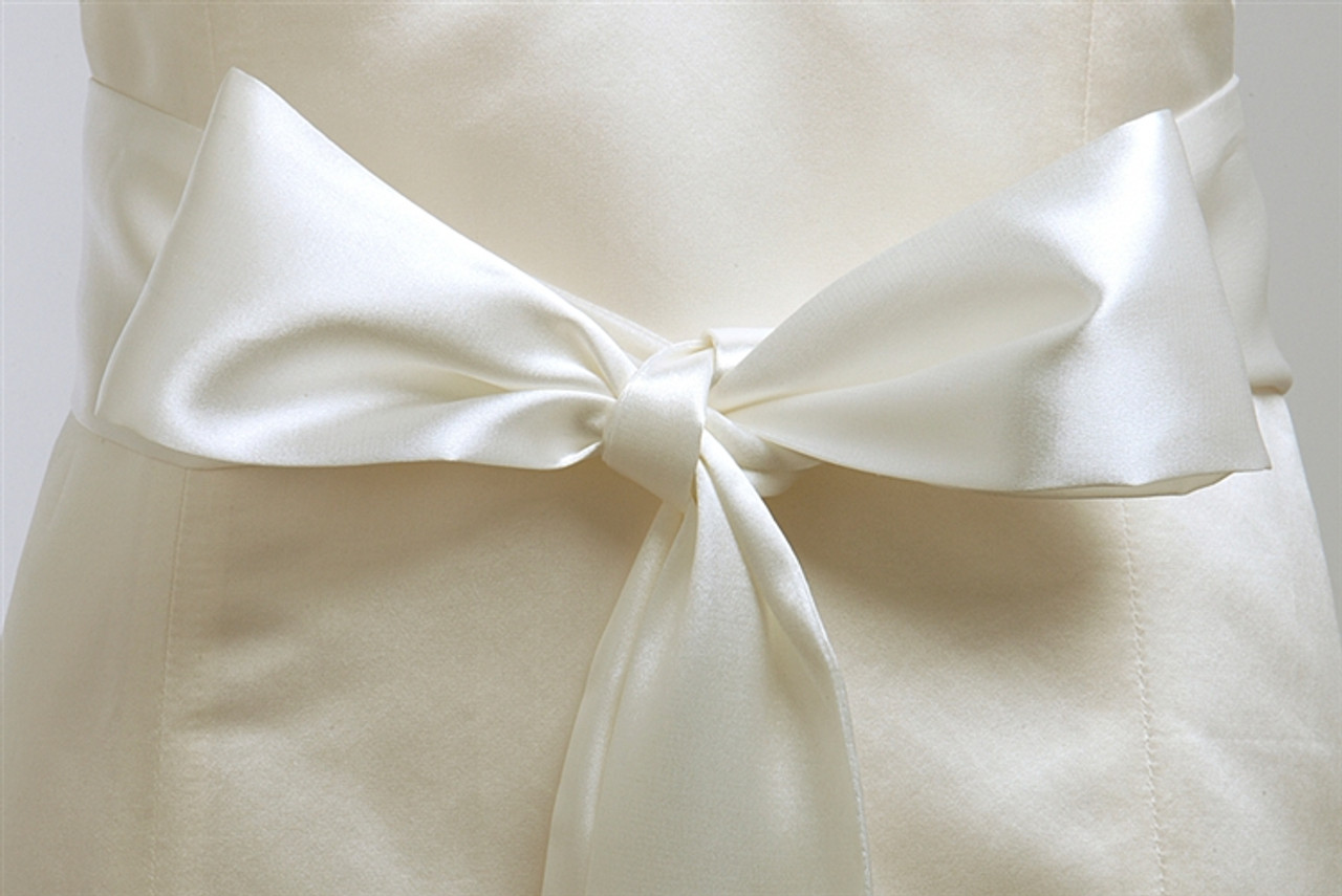 Ivory Satin Ribbon, 2 Inch Wide, Double Faced, Wedding Bridal, Sewing,  Trim, Millinery, Sash Ribbon 