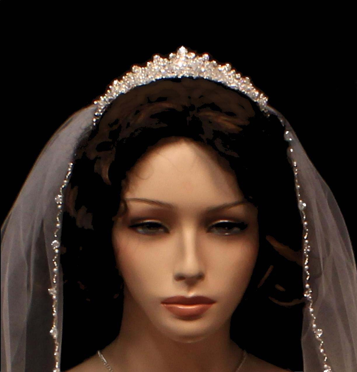 Noelle & Ava - Gorgeous Dimensional Crystal & Rhinestone Flower Tiara