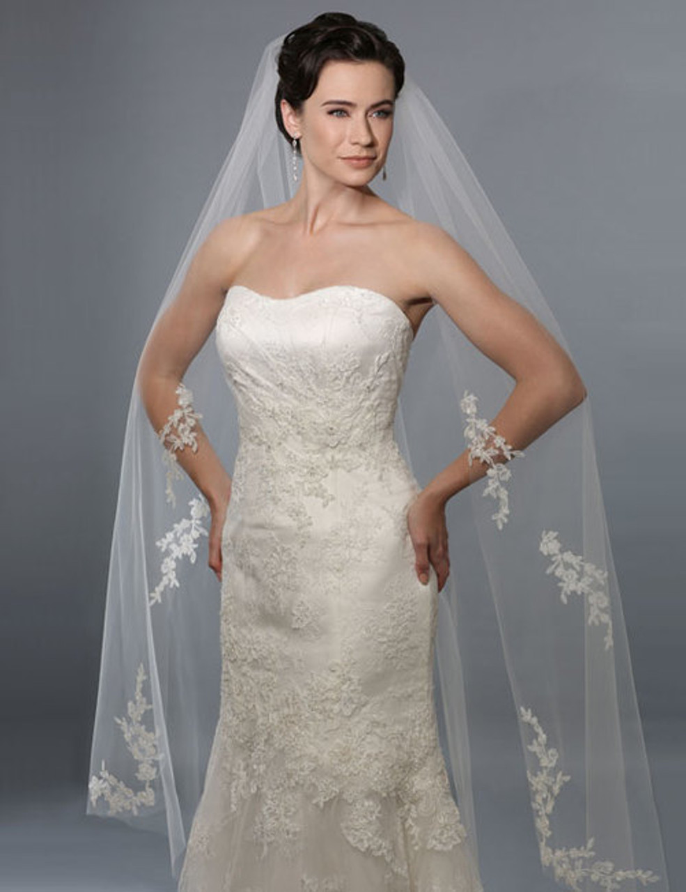 Bel Aire Bridal Wedding Veil V7159- Waltz LengthVeil