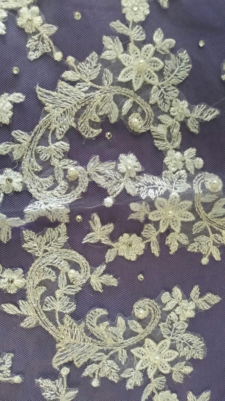 Ansonia Bridal Veil Style 191L - Up close detail