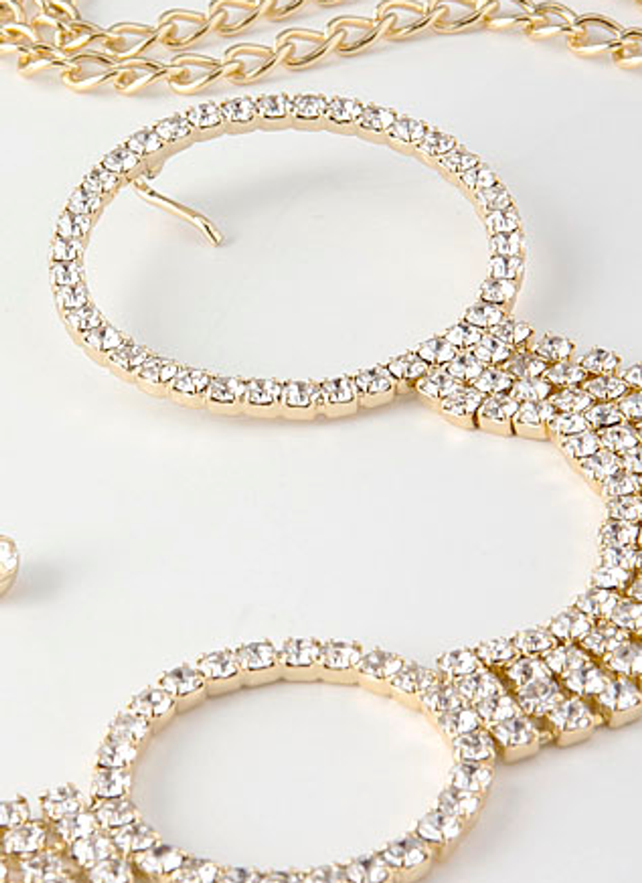 Circle Rhinestone Wedding or Bridesmaids Belt