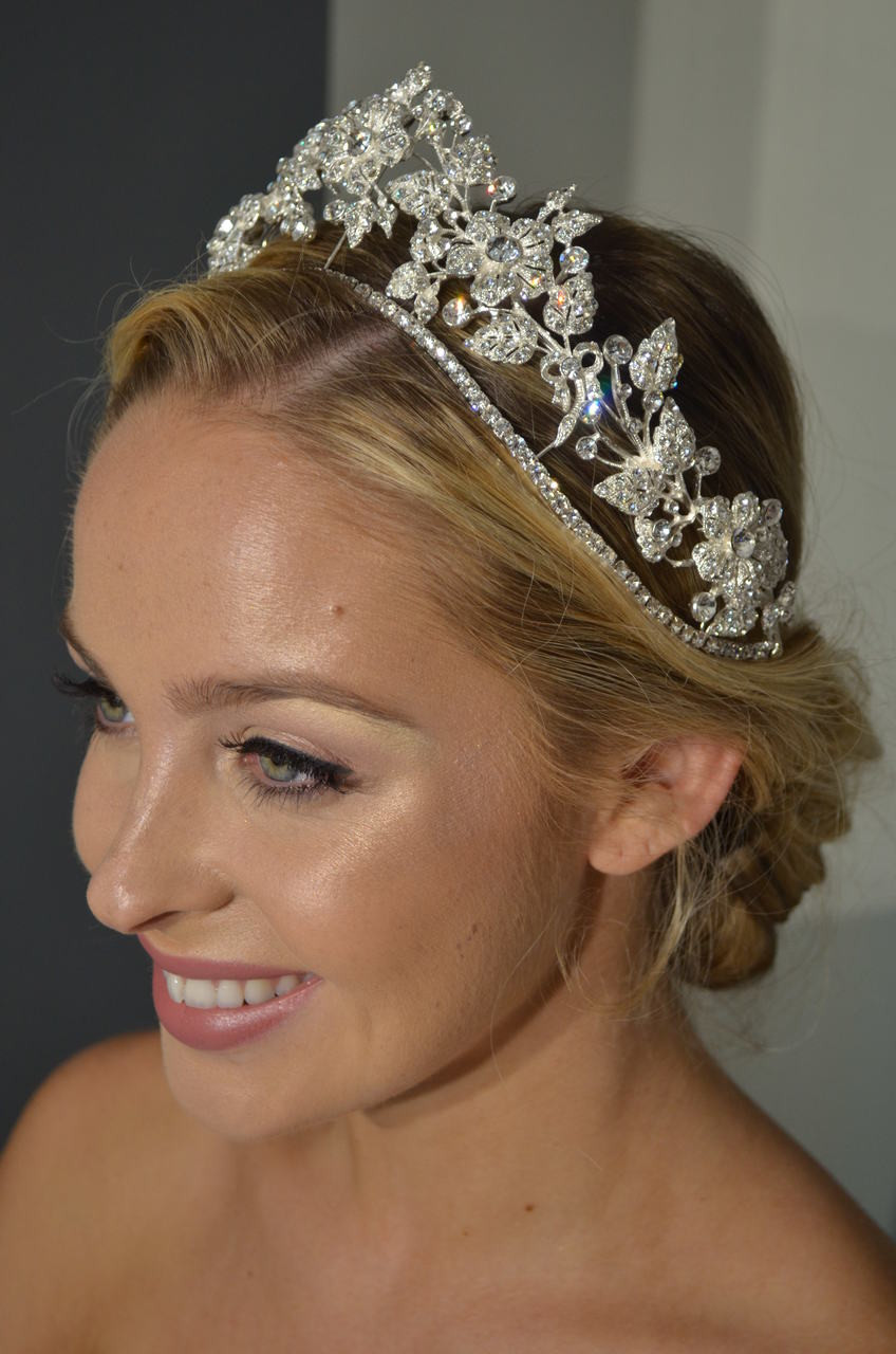 Elena Designs Headpiece E896 - Rhinestone Floral Tiara