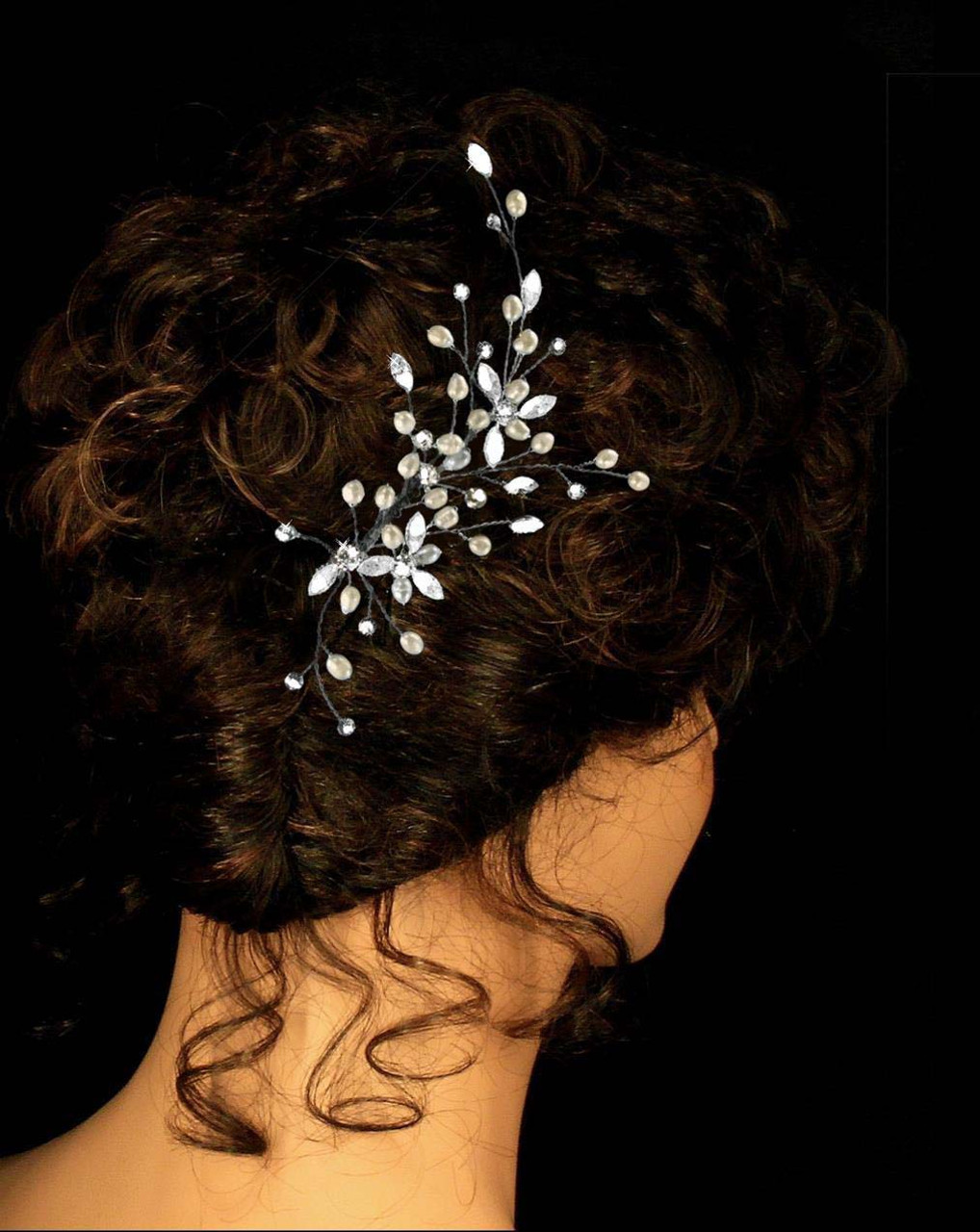 Noelle & Ava Cultivated comb of hand wired marquise 