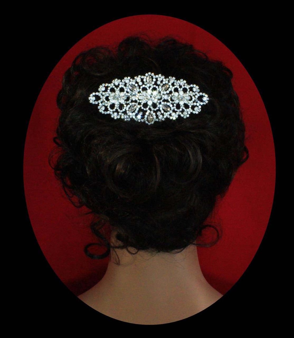 Noelle & Ava Rhinestone and marquise floral design comb 