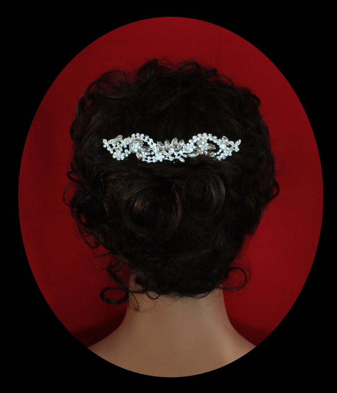 Noelle & Ava Sparkling comb of rhinestone with marquise accent 