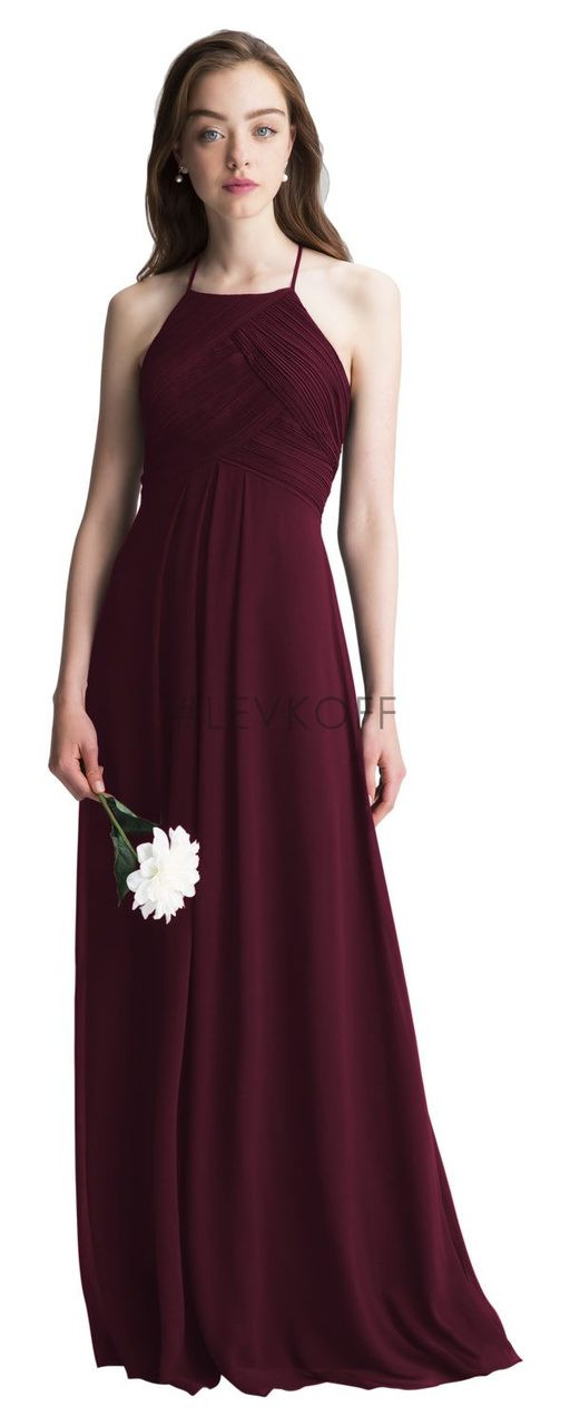 wine chiffon bridesmaid dresses