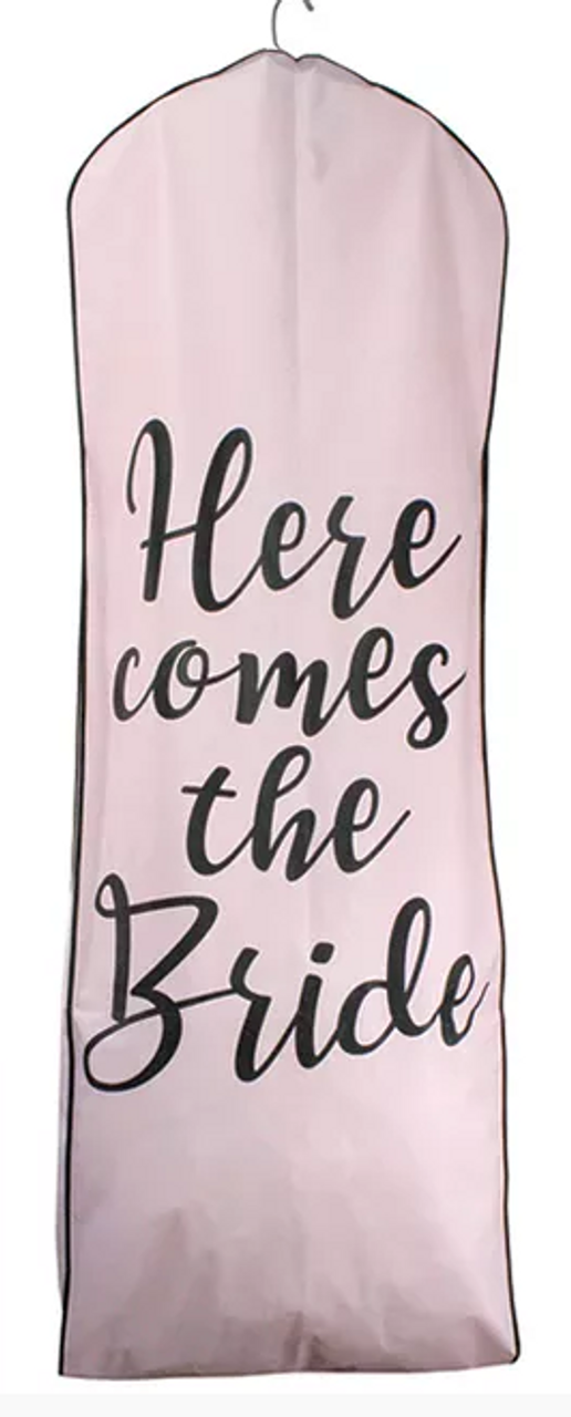 Here comes the Bride Breathable Fabric Garment Bag - 72" Inches Long w/Gusset