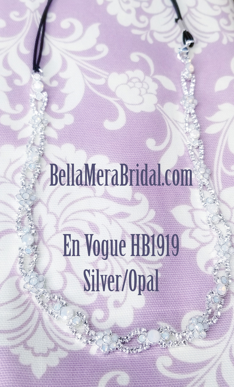 En Vogue Bridal Headband HB1919 - Rhodium plated Headband 