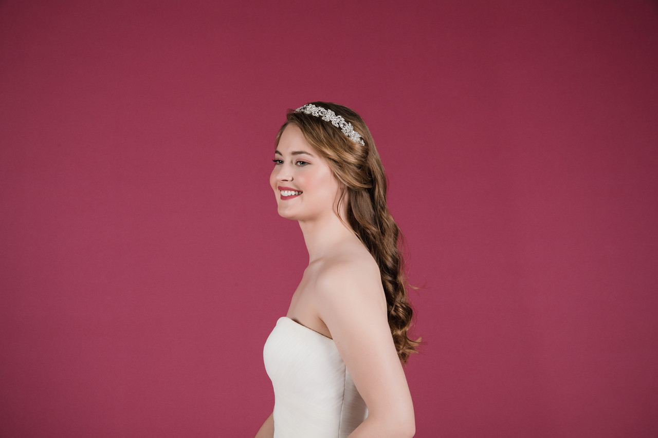 Elena Designs Headpiece E927 - Opal and rhinestone