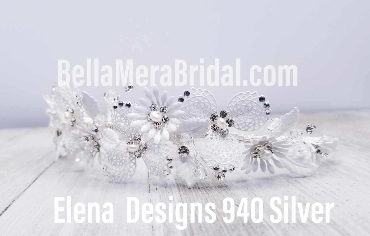 Elena Designs Headpiece E940 - Painted floral headband