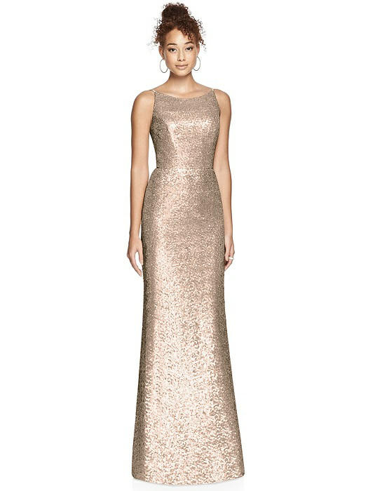 Dessy Bridesmaids Dress Style 3010 Rose Gold Elle Sequin