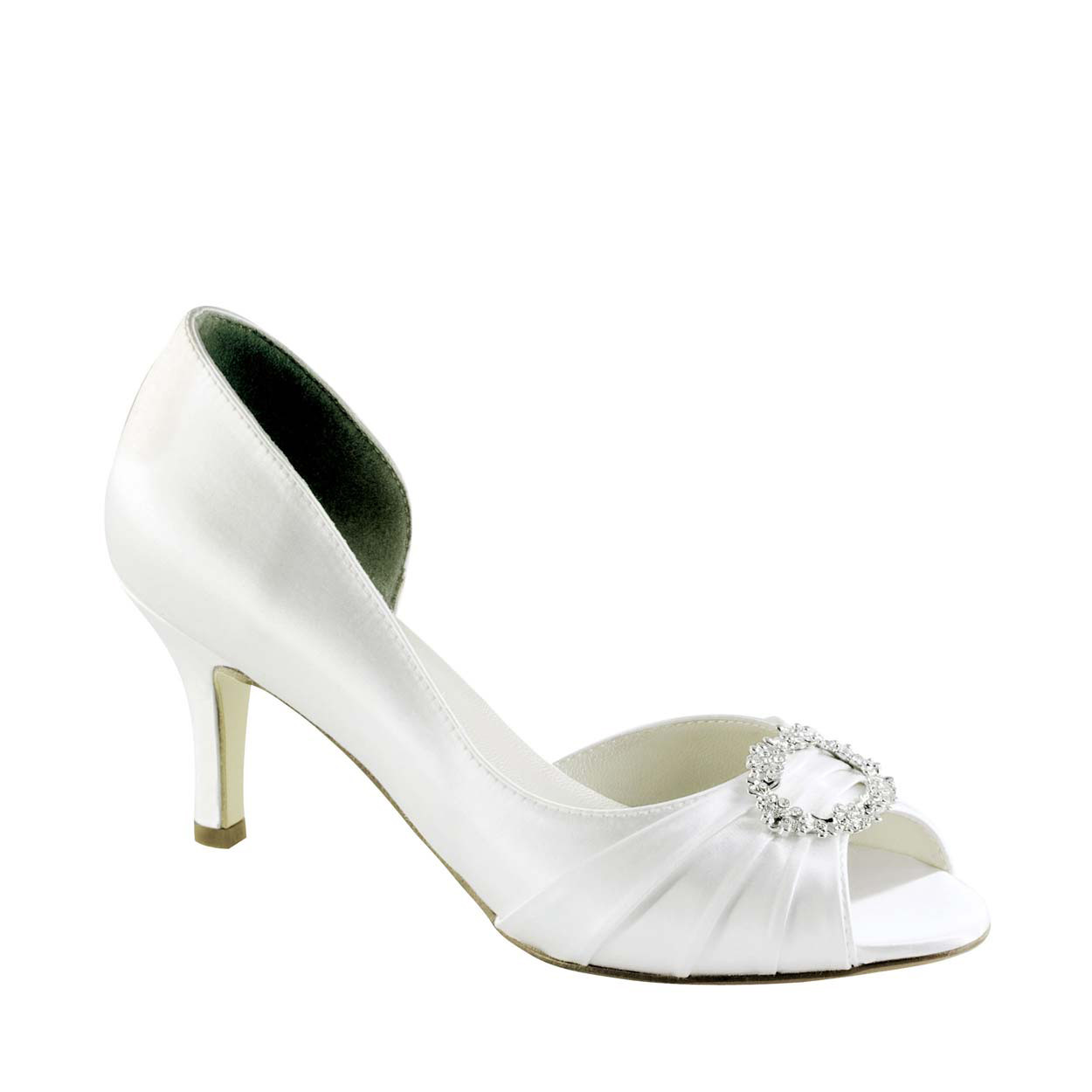 white satin dyeable shoes
