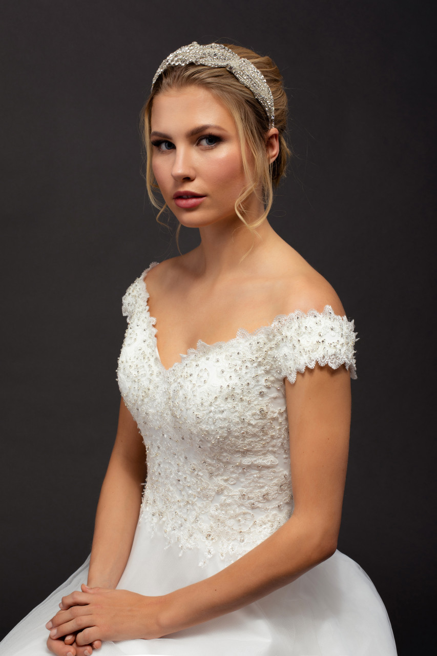 Elena Designs Headpiece E951 - Rhinestone vintage inspired headband