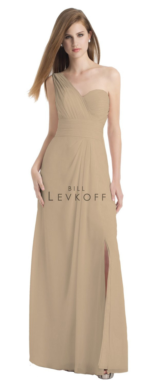 Bill Levkoff Bridesmaid Dress Style 749 - Chiffon - Size 2 - Cashmere - Quick Ship