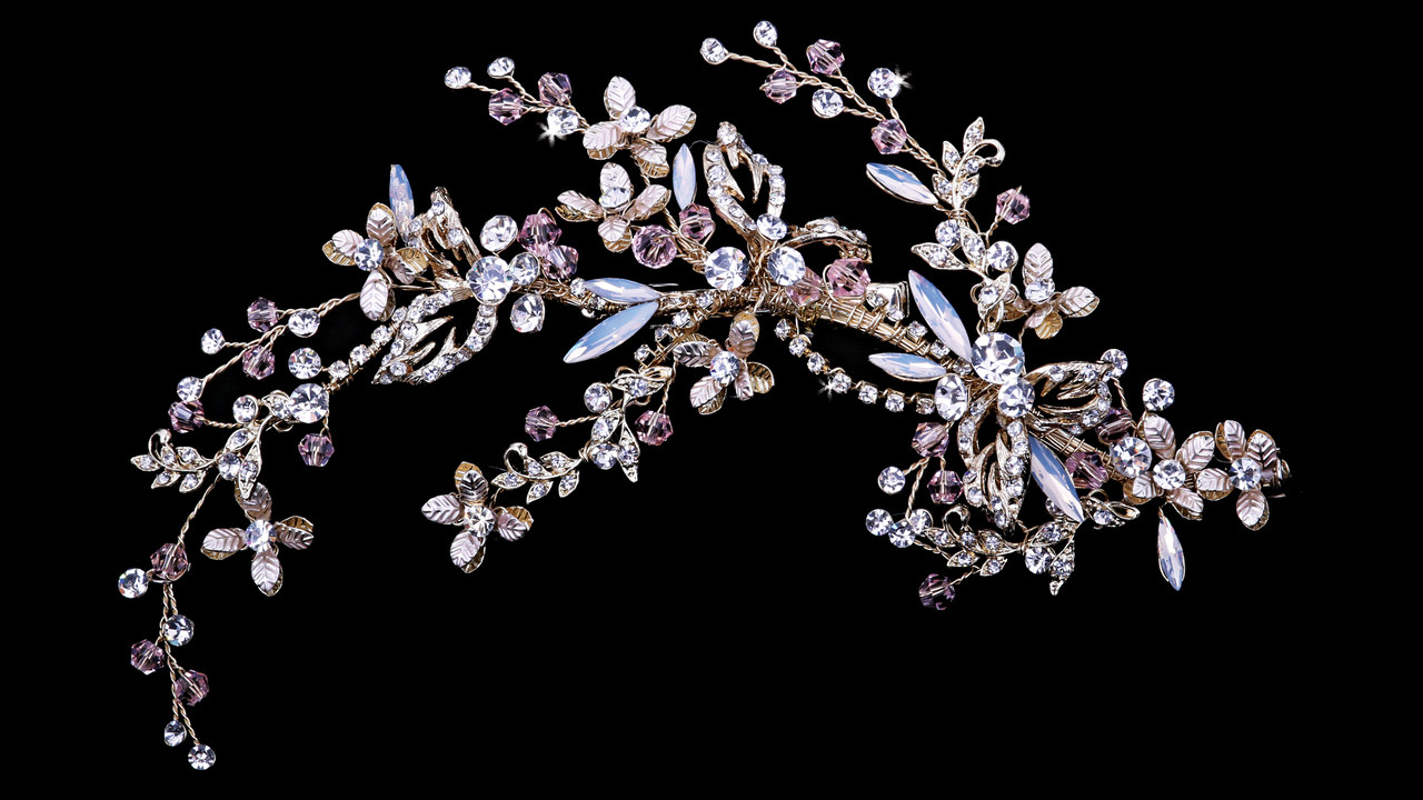 En Vogue Bridal Comb HC1932 - Rhinestone and crystal accents