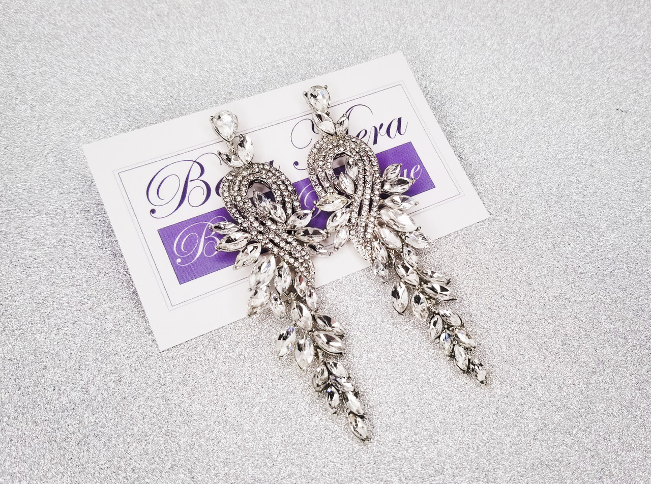 Bella Mera Studio Rhodium Silver Dangle Earrings