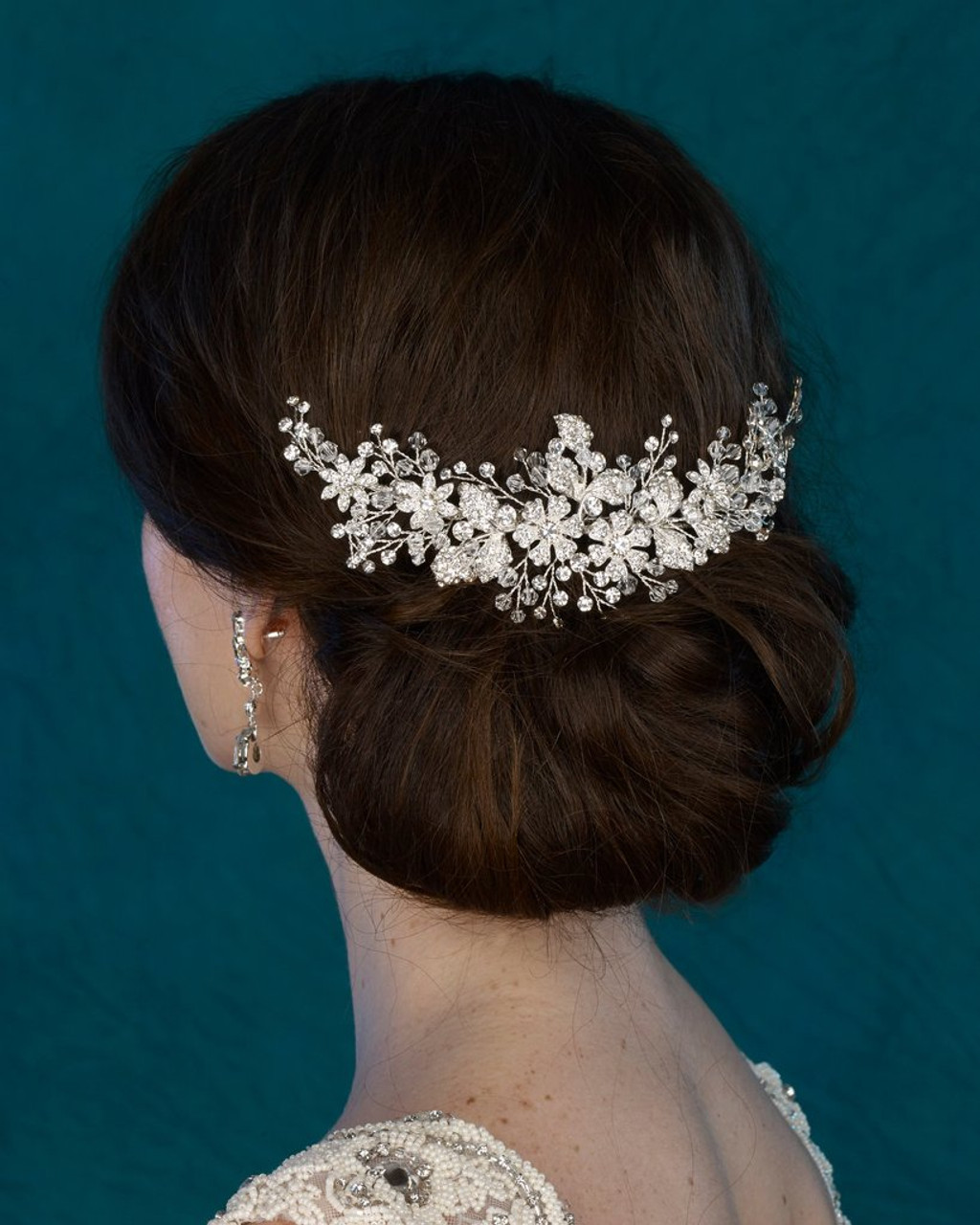 Marionat 8966 Rhinestone and crystal spray comb