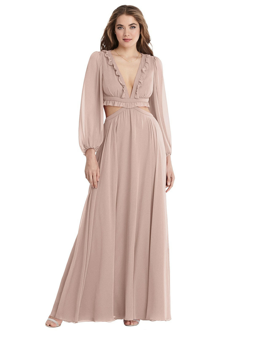 bishop sleeve maxi dress