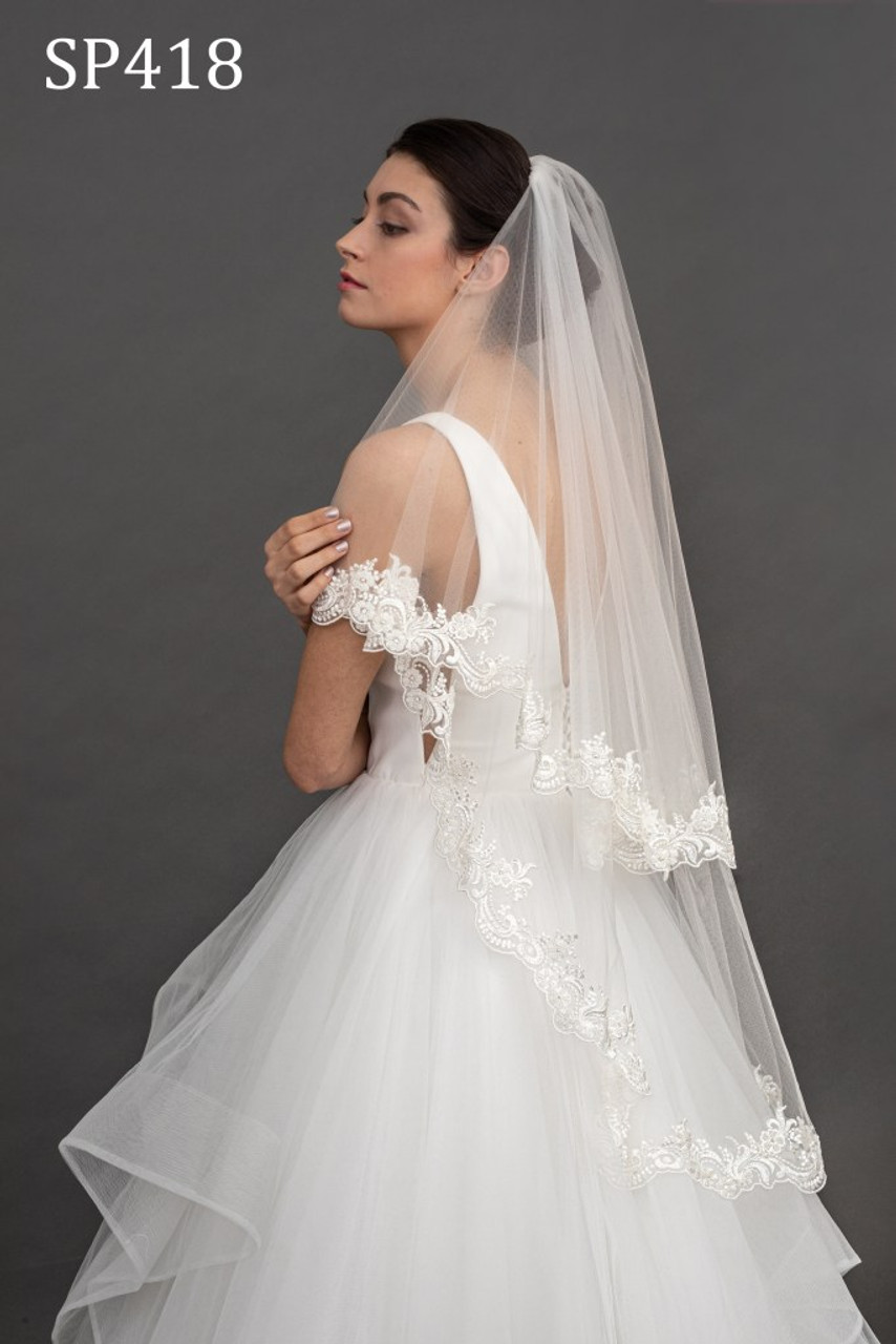 En Vogue Bridal Royal Cathedral Bridal Veil Style V2396RC- English Tulle -  144 Inches