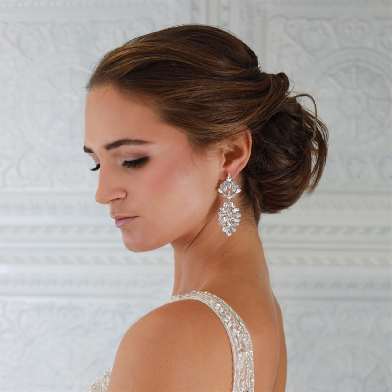 Extra Long Rhinestones Tassel Hoop Earrings Layered Fringe Chandelier Drop  Dangle Earrings Bridal Crystal Earrings For Wedding Party Prom (silver) -si  | Fruugo TR