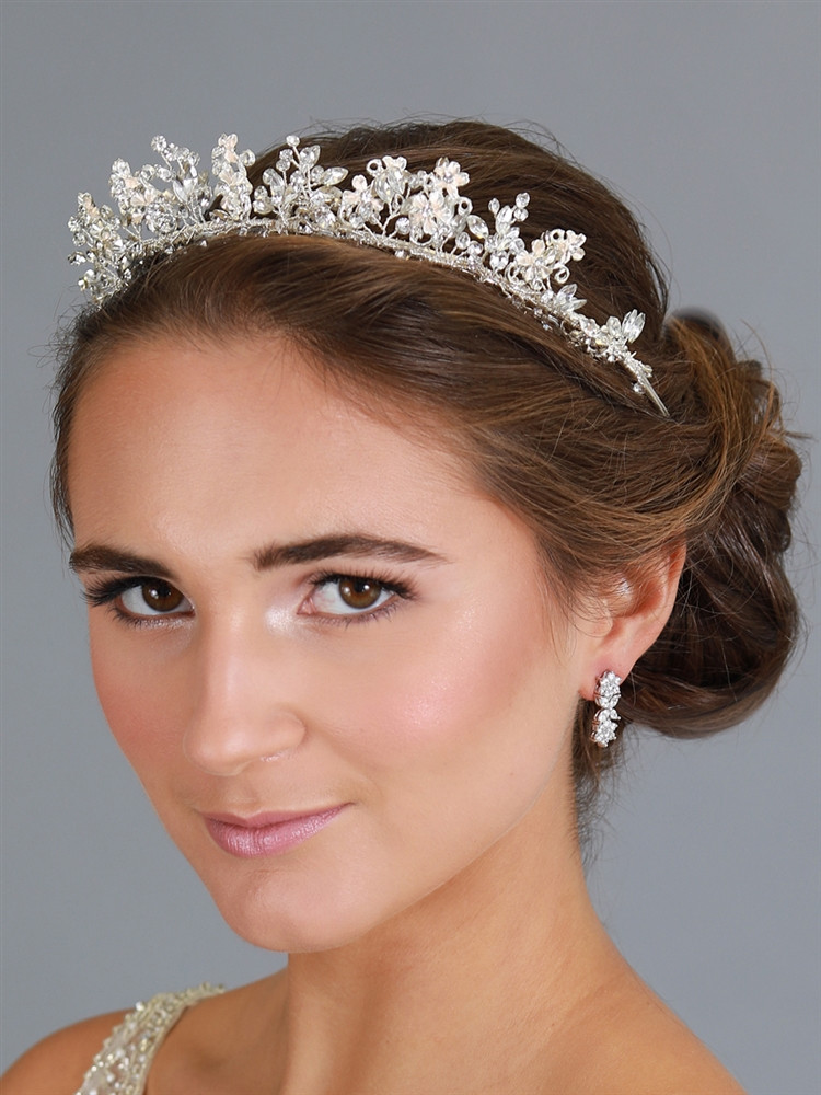 Wire Tiara, Crystal Hair Wreath, Hair Vine Leaf, Wire Wedding Tiara