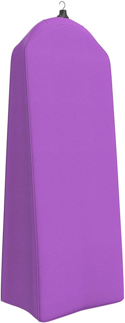 Purple Extra Large & Extra White Fabric Breathable Garment Bag - Store Your Cathedral Veil or Gown