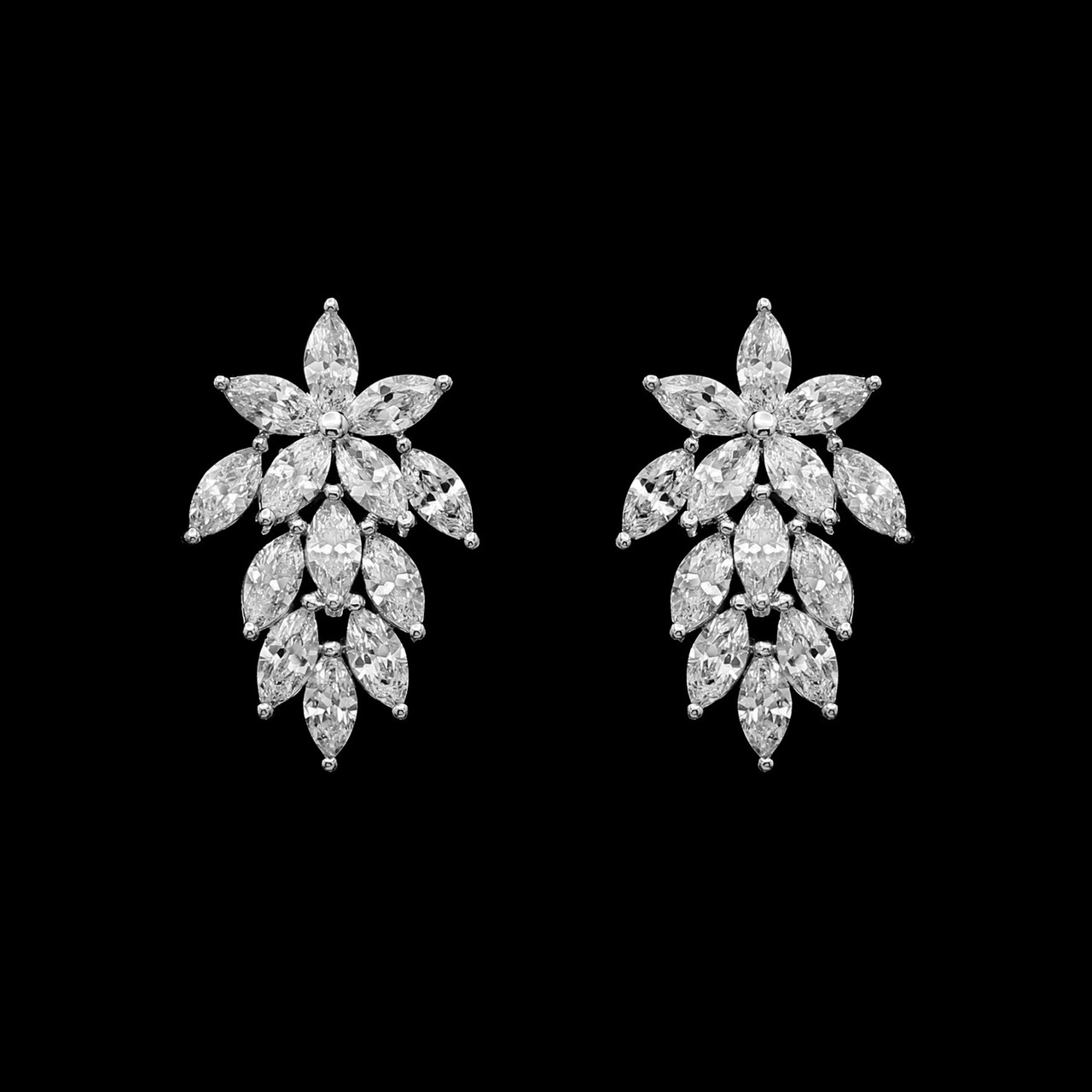 Formal Cubic Zirconia Earrings for Bridesmaids and Brides - #2017