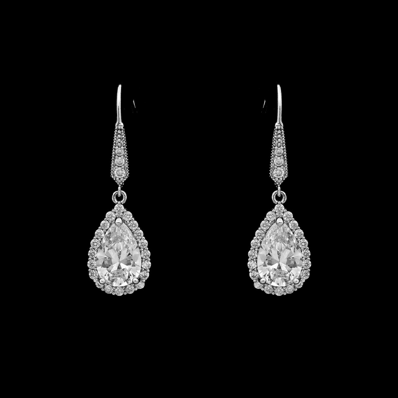 Formal Cubic Zirconia Earrings for Bridesmaids and Brides