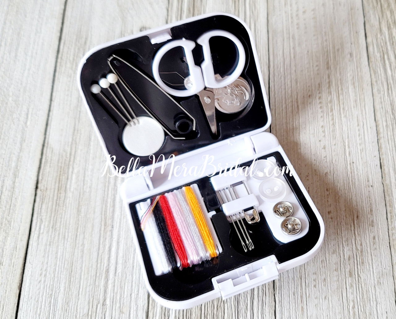 Small Compact White Sewing Kit