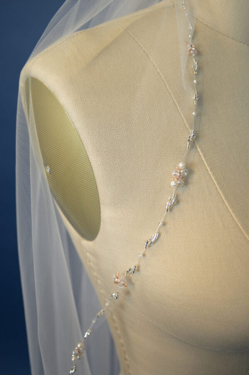Ansonia Bridal Beaded Veil Style 177 - 60" Wide