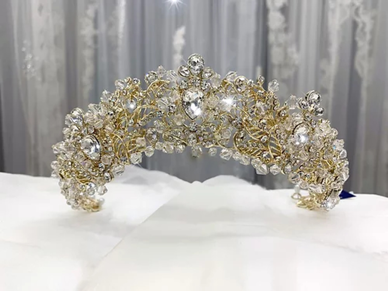 LKY 56-6548 Gold Crown with Czech Rhinestones