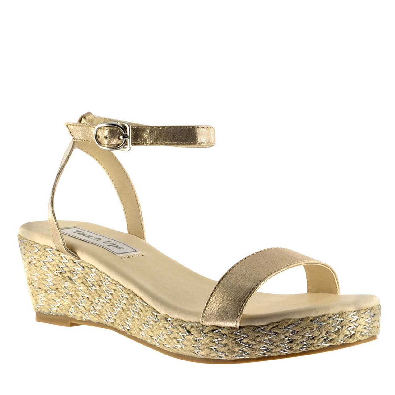 Buy House Of Vian Golden Zeenat Hand Embroidered Wedges for Women Online @  Tata CLiQ Luxury