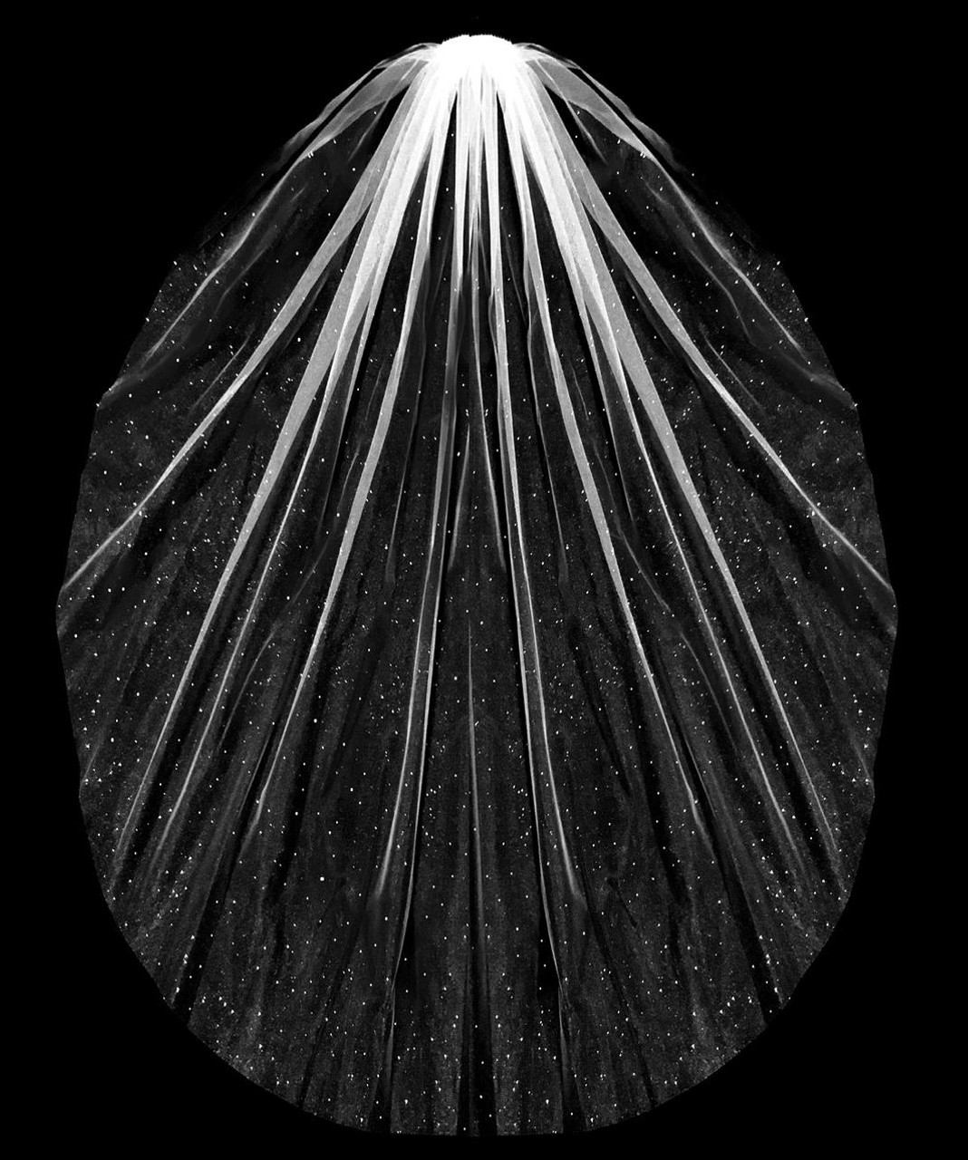 108x72 - Glitter Tulle Dazzling Veil of Shiny Tulle - Tulle With Silver Glitter - Fast Ship