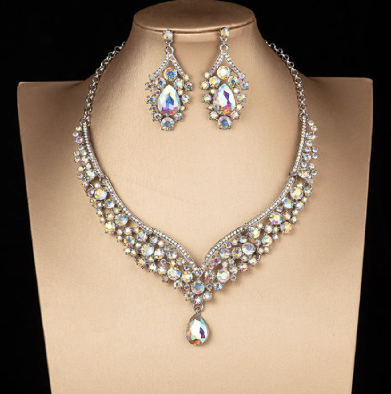 3pcs/set Bridal Jewelry Alloy & Rhinestone Simple Jewelry Set | SHEIN USA