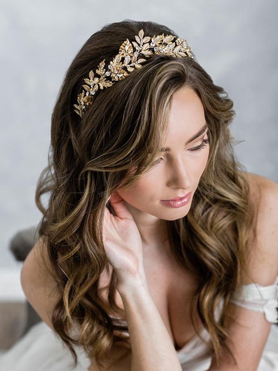 Champagne & Gold Pearl Tiara - Shop Bridal Crowns | Dareth Colburn