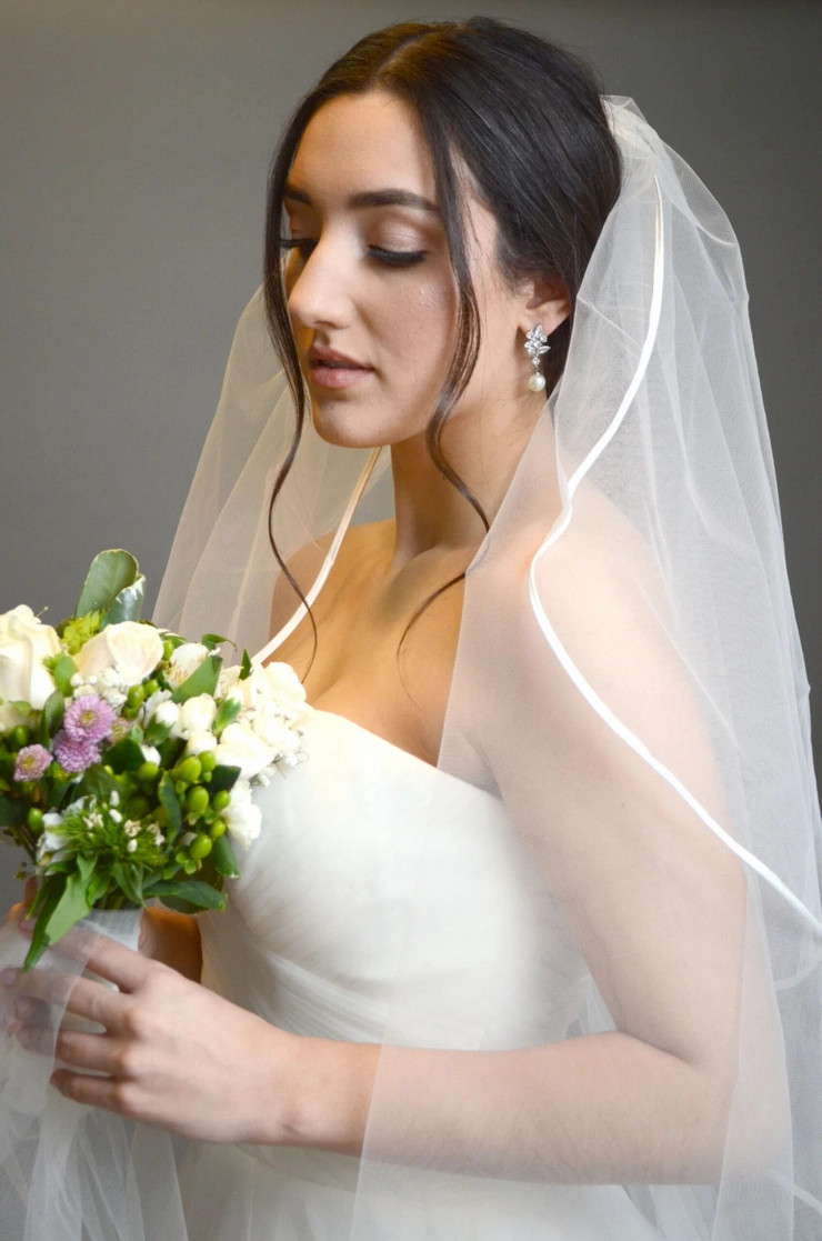 Ansonia Bridal Veil Style 187 - Satin Edge Veil - 60LX72W